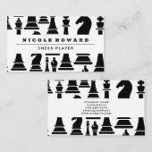 Schachbrett | Schachpartituren Visitenkarte (Vorne/Hinten)