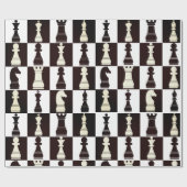 Schachbrett Schwarz-Weiß-Muster Geschenkpapier (Flach)