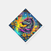 Schachbrett Serviette (Ecke)