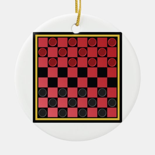 Schachbrett-Spiel Keramikornament (Vorne)