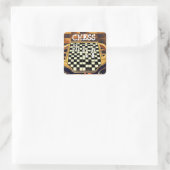 SCHACHBRETT-STIL QUADRATISCHER AUFKLEBER (Tasche)
