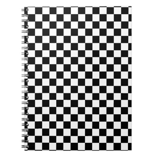 Schachbrett-Stil-Spiralnotizbuch Notizblock (Vorderseite)