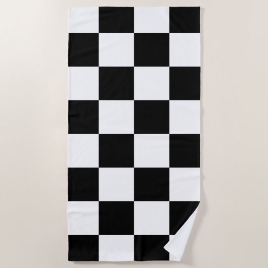 Schachbrett Strandtuch (Vorderseite)