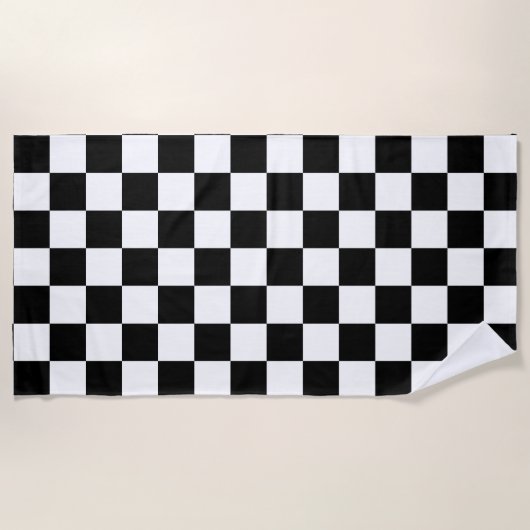 Schachbrett Strandtuch (Vorderseite)