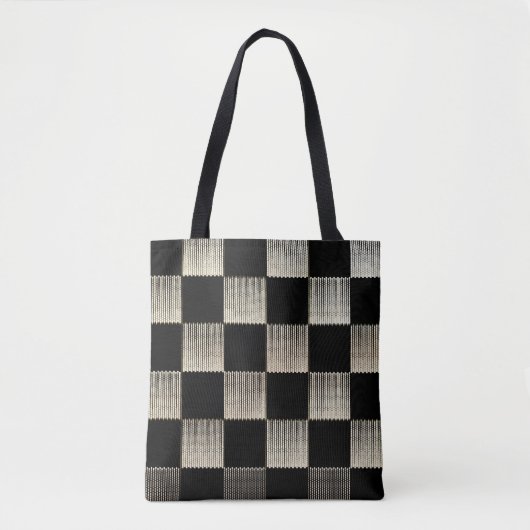 Schachbrett-Textil-Kunst-Tasche Tasche (Vorderseite)