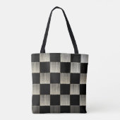Schachbrett-Textil-Kunst-Tasche Tasche (Rückseite)