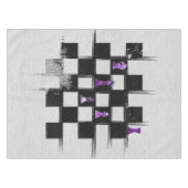 Schachbrett und Amethyst Tischdecke (Vorderseite (Horizontal))