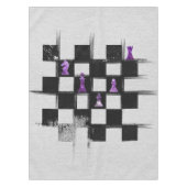 Schachbrett und Amethyst Tischdecke (Vorderseite)