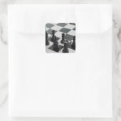 Schachbrett und Aufkleber (Tasche)