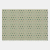 Schachbrett- und Dotter-Muster für Waldgrün und -f Geschenkpapier Set (Vorderseite 3)