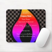 Schachbrett- und Flammendesign-WerbeMaus - HAMbWG Mousepad (Mit Mouse)