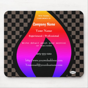 Schachbrett- und Flammendesign-WerbeMaus - HAMbWG Mousepad
