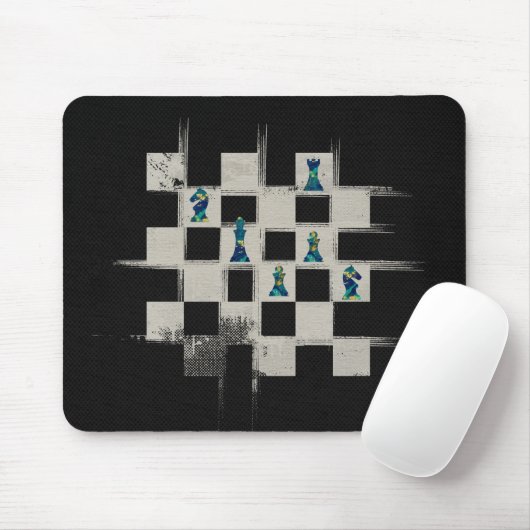 Schachbrett-und Marmor-Schach-Stückzusammensetzung Mousepad (Mit Mouse)