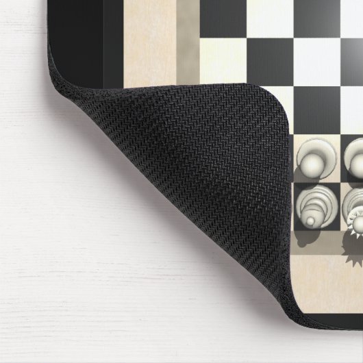 Schachbrett-und Schach-Stücke: Mousepad (Ecke)