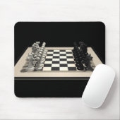 Schachbrett und Schachfiguren: Mousepad (Mit Mouse)