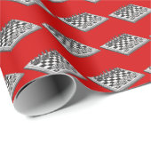 Schachbrett und Schachfiguren Vintage Kunst Geschenkpapier (Rolleneckpunkt)