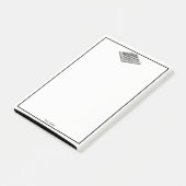 Schachbrett und Schachfiguren Vintage Kunst Post-it Klebezettel (angewinkelt)