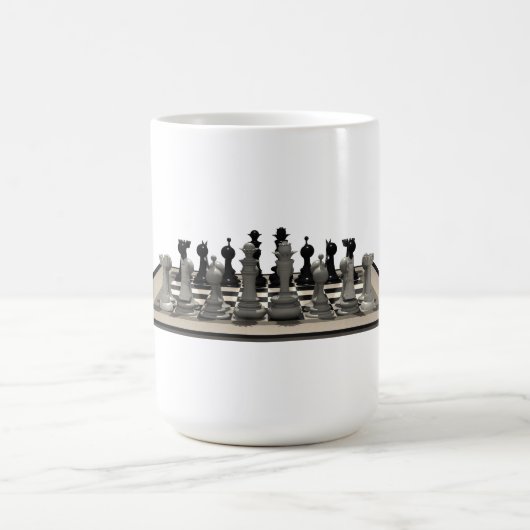 Schachbrett und Schachpartien: Kaffeetasse (Mittel)