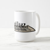 Schachbrett und Schachpartien: Kaffeetasse (VorderseiteRechts)