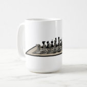 Schachbrett und Schachpartien: Kaffeetasse (Vorderseite Links)