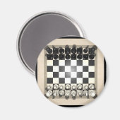 Schachbrett und Schachpartien: Magnet (Vorderseite/Rückseite)