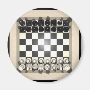 Schachbrett und Schachpartien: Magnet