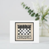 Schachbrett und Schachpartien: Postkarte (Stehend Vorderseite)