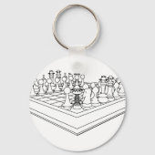 Schachbrett und Schachpartien: Schlüsselanhänger (Vorderseite)