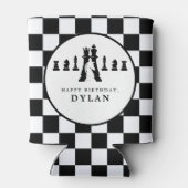 Schachbrett und Spielautomaten Nacht jedes Alter G Dosenkühler (Rückseite)