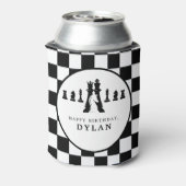 Schachbrett und Spielautomaten Nacht jedes Alter G Dosenkühler (Kanne Rückseite)