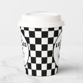 Schachbrett und Spielautomaten Nacht jedes Alter G Pappbecher (Links)