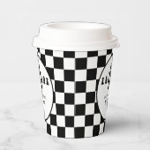 Schachbrett und Spielautomaten Nacht jedes Alter G Pappbecher (Rechts)