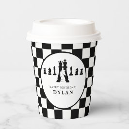 Schachbrett und Spielautomaten Nacht jedes Alter G Pappbecher