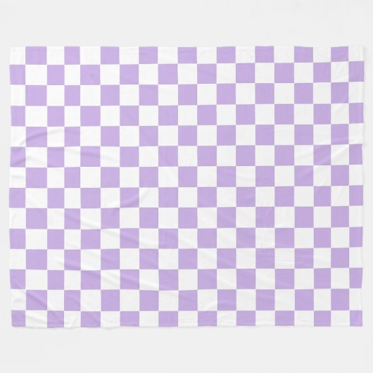 Schachbrett und Weiß Fleecedecke (Vorderseite (Horizontal))