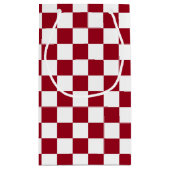 Schachbrett und Weiß Kleine Geschenktüte (Rückseite)