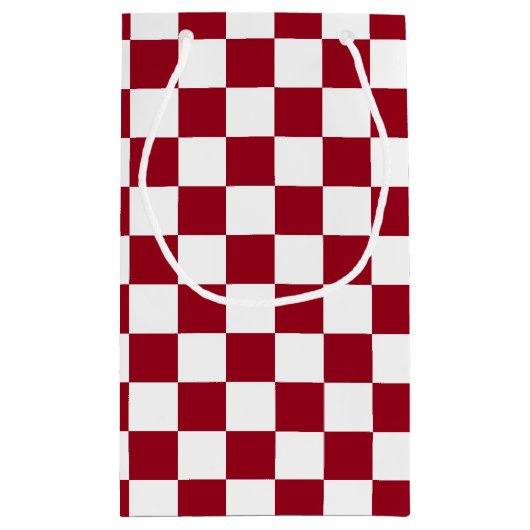 Schachbrett und Weiß Kleine Geschenktüte (Rückseite)