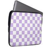 Schachbrett und Weiß Laptopschutzhülle (Vorne Rechts)