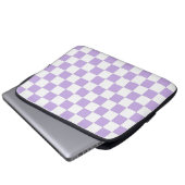 Schachbrett und Weiß Laptopschutzhülle (Vorne Knopf)