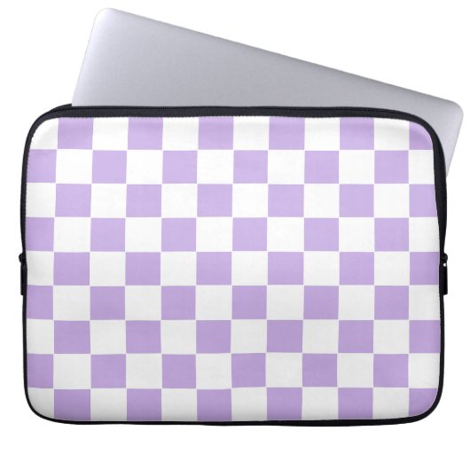Schachbrett und Weiß Laptopschutzhülle (Vorderseite)