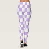 Schachbrett und Weiß Leggings (Rückseite)