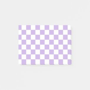 Schachbrett und Weiß Post-it Klebezettel