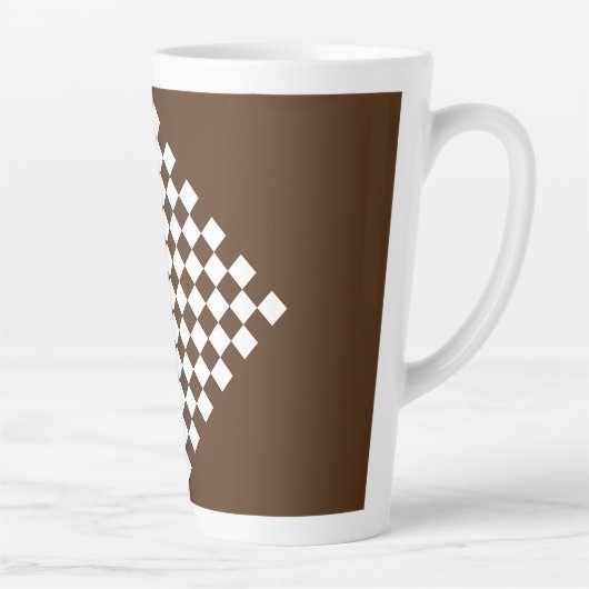 Schachbrett und weißes Retro Milchtasse (Rechts)
