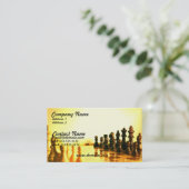 Schachbrett-Visitenkarte Visitenkarte (Stehend Vorderseite)