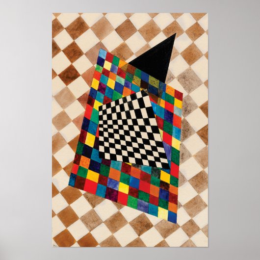 Schachbrett von Wassily Kandinsky Poster (Vorne)