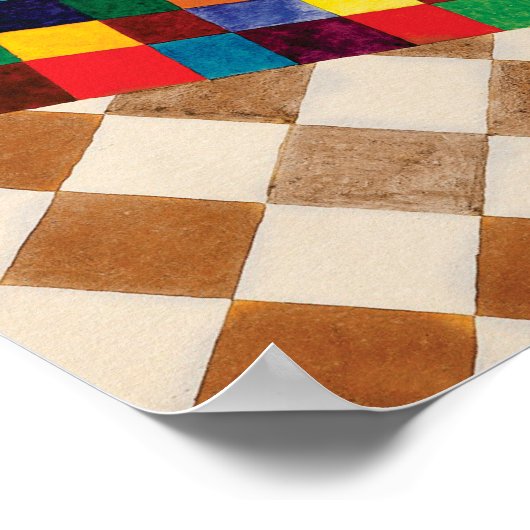 Schachbrett von Wassily Kandinsky Poster (Ecke)