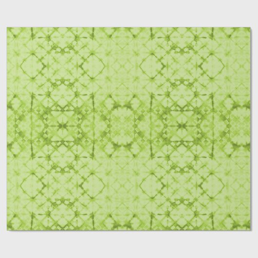 Schachbrett-Wahrsager-Spiegel Chartreuse Geschenkpapier (Flach)