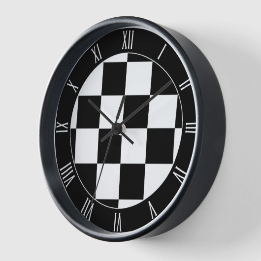 Schachbrett-Wandsperre Uhr (Winkel)