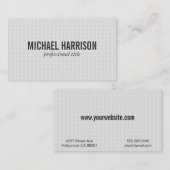 Schachbrett | weiß visitenkarte (Vorne/Hinten)