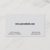 Schachbrett | weiß visitenkarte (Rückseite)