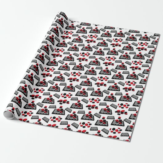 Schachbrett Wrapping Paper Geschenkpapier (Ungerollt)